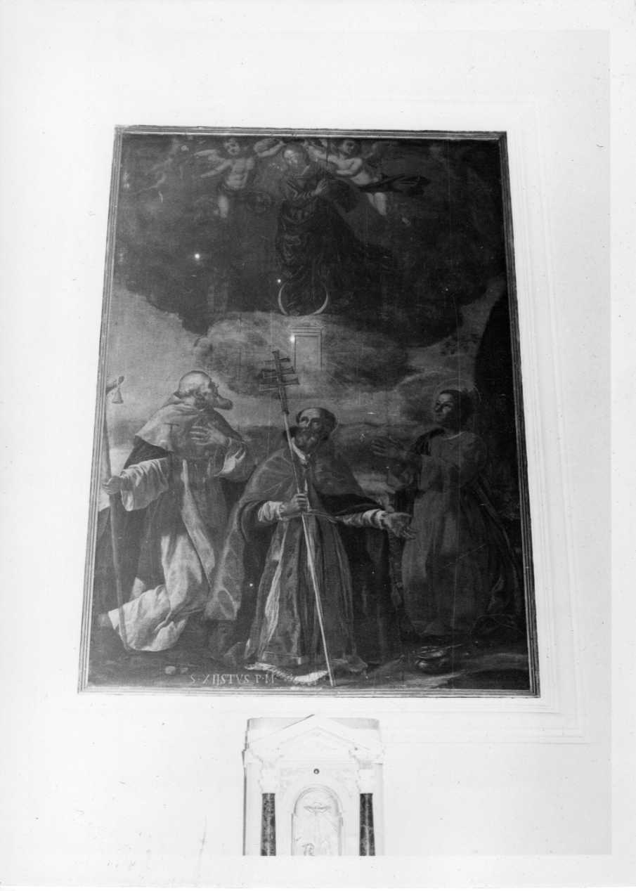 Madonna in gloria tra Santi martiri (dipinto, opera isolata) - ambito Italia centrale (sec. XVIII)