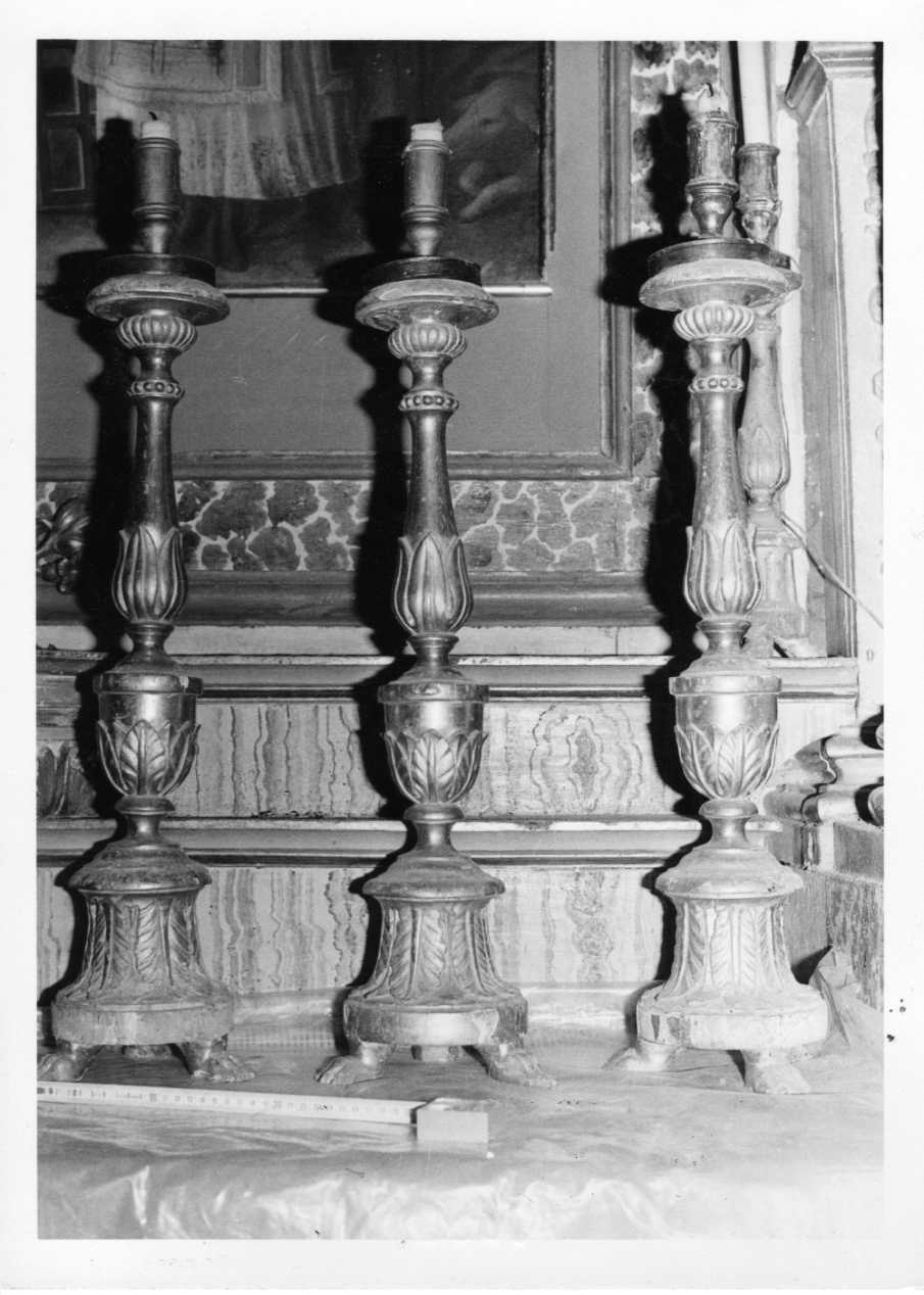 candeliere, serie - bottega Italia centrale (sec. XVIII)