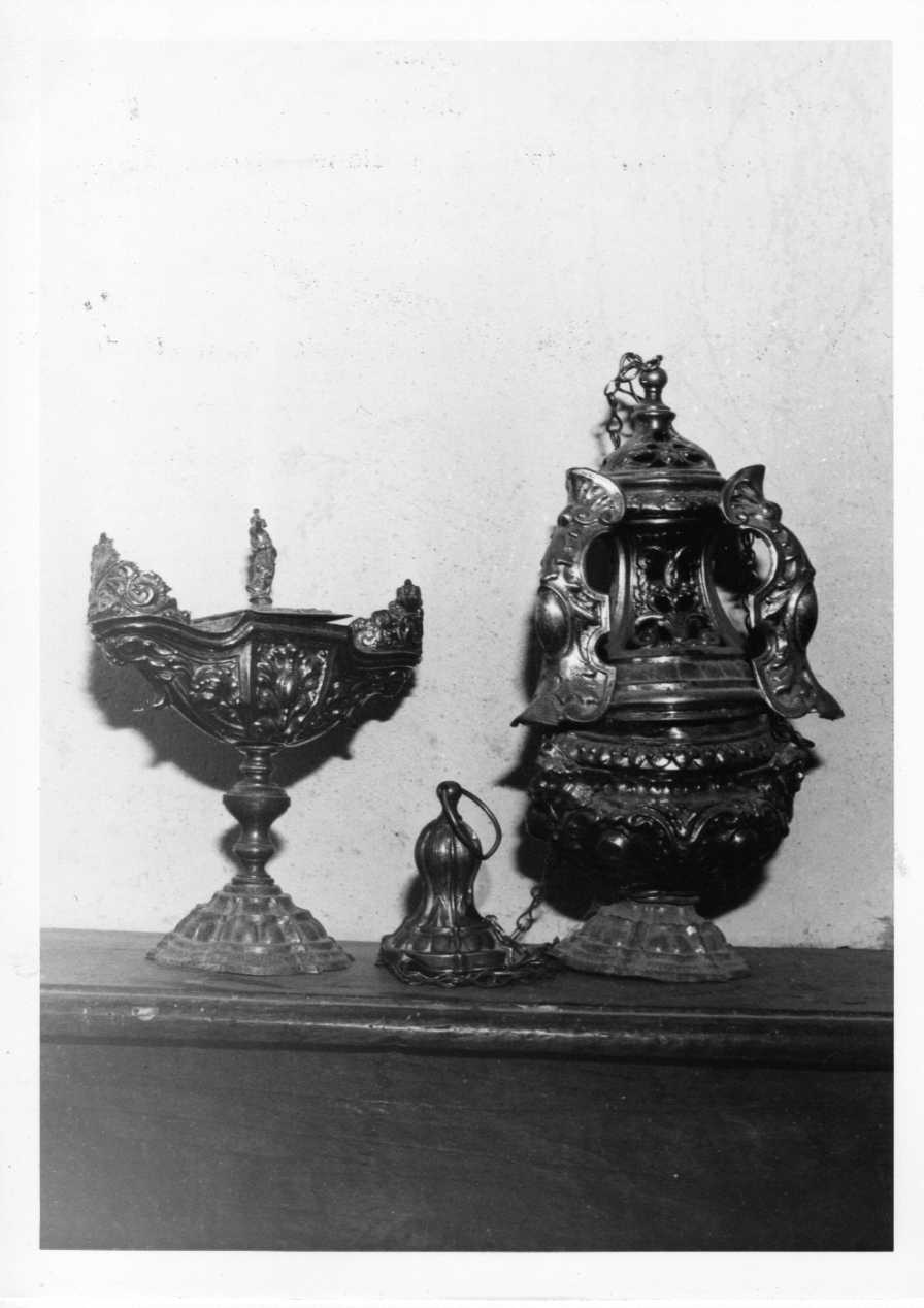 navicella portaincenso, opera isolata - bottega Italia centrale (sec. XVIII)