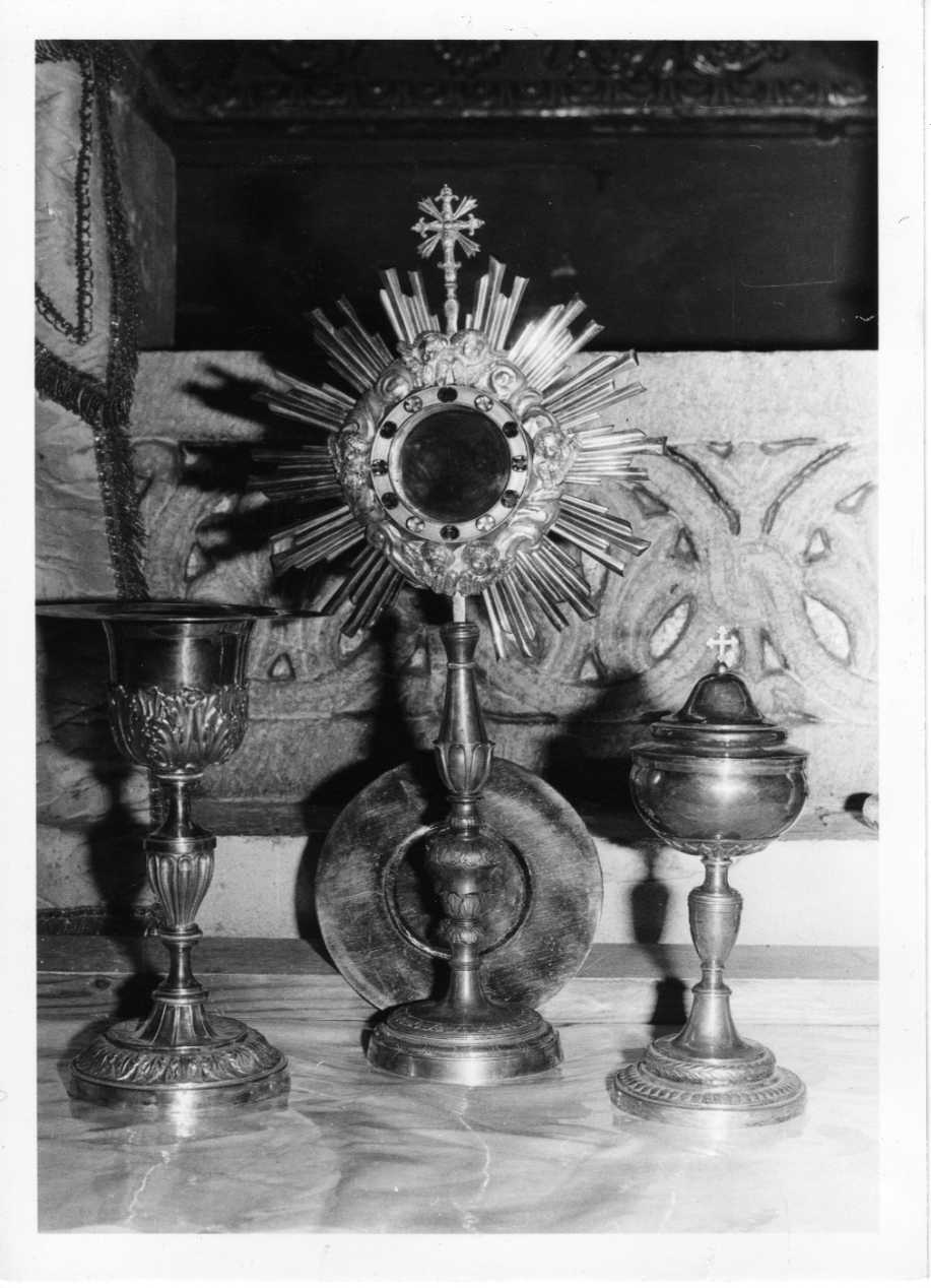 ostensorio - a raggiera, opera isolata - bottega Italia centrale (sec. XIX)