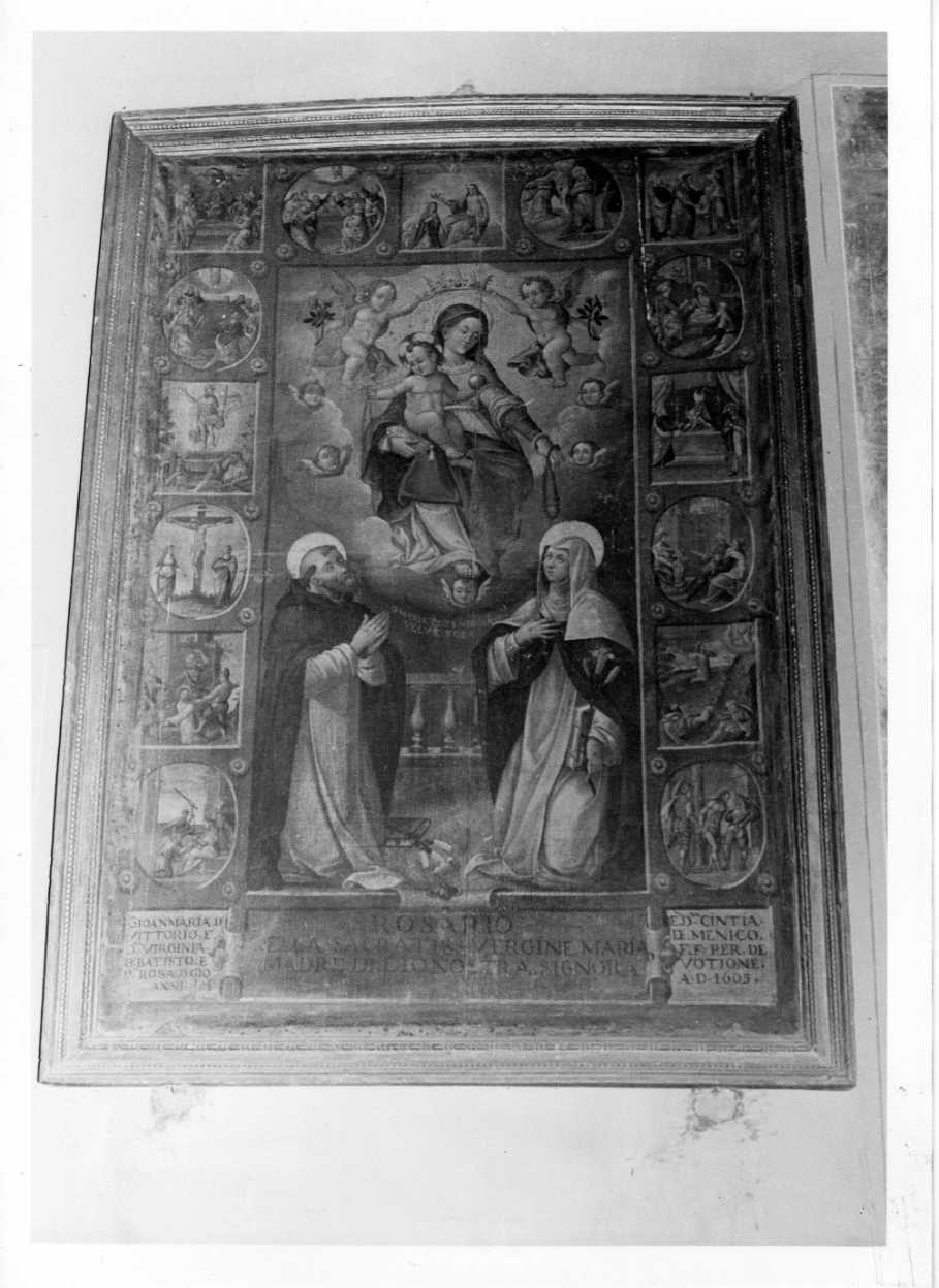 Madonna del Rosario (dipinto, opera isolata) - ambito Italia centrale (sec. XVII)