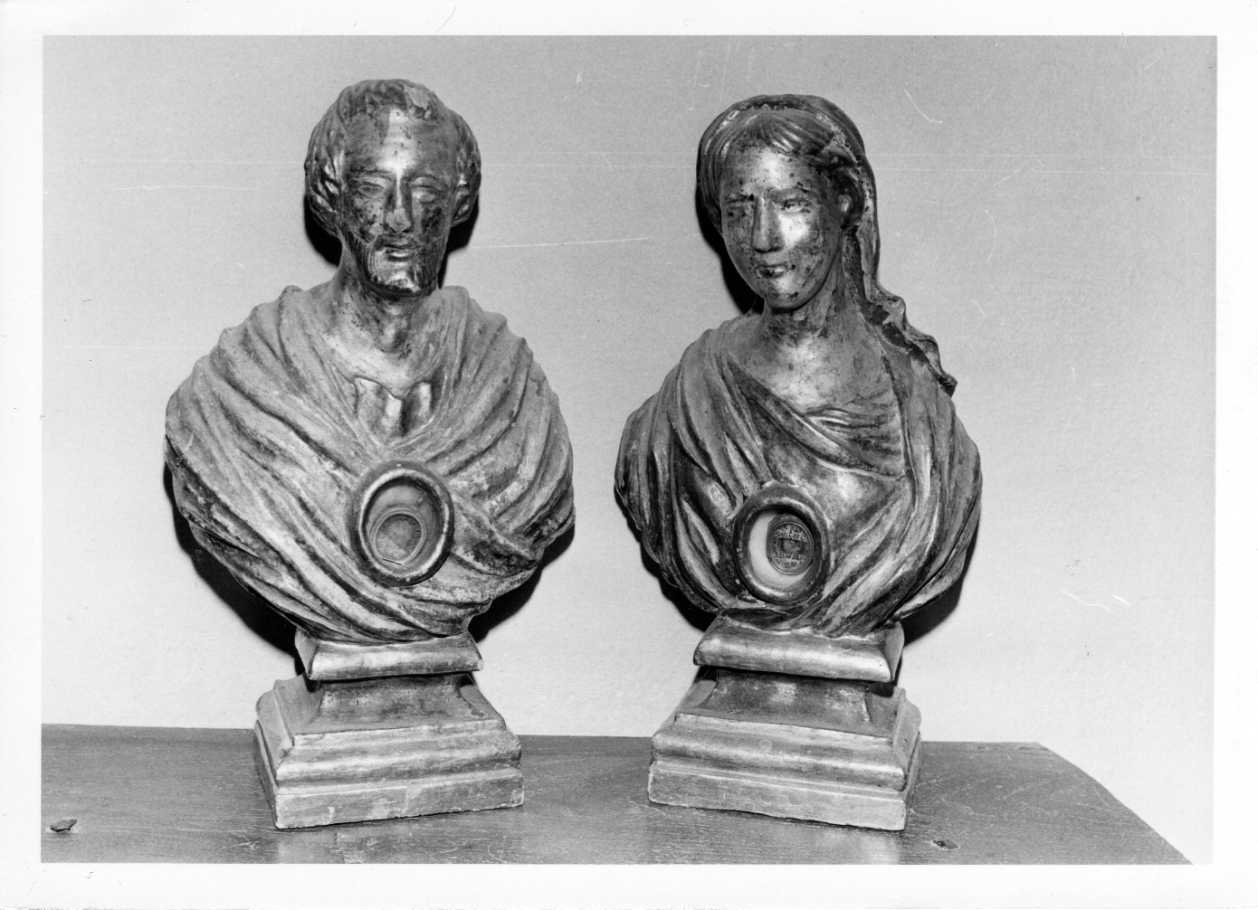 reliquiario - a busto, coppia - bottega Italia centrale (sec. XVIII)