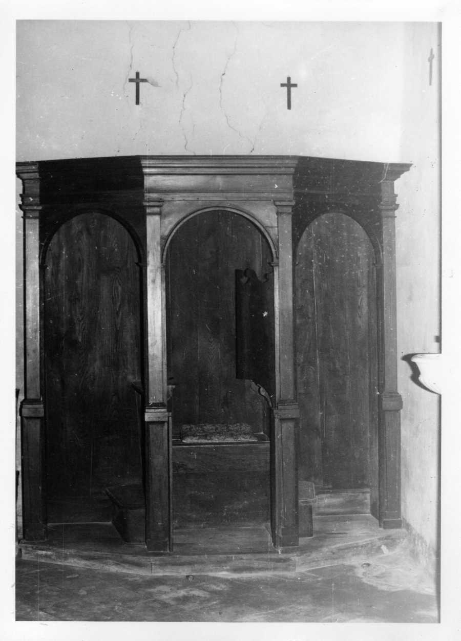 confessionale, opera isolata - bottega Italia centrale (sec. XVIII)