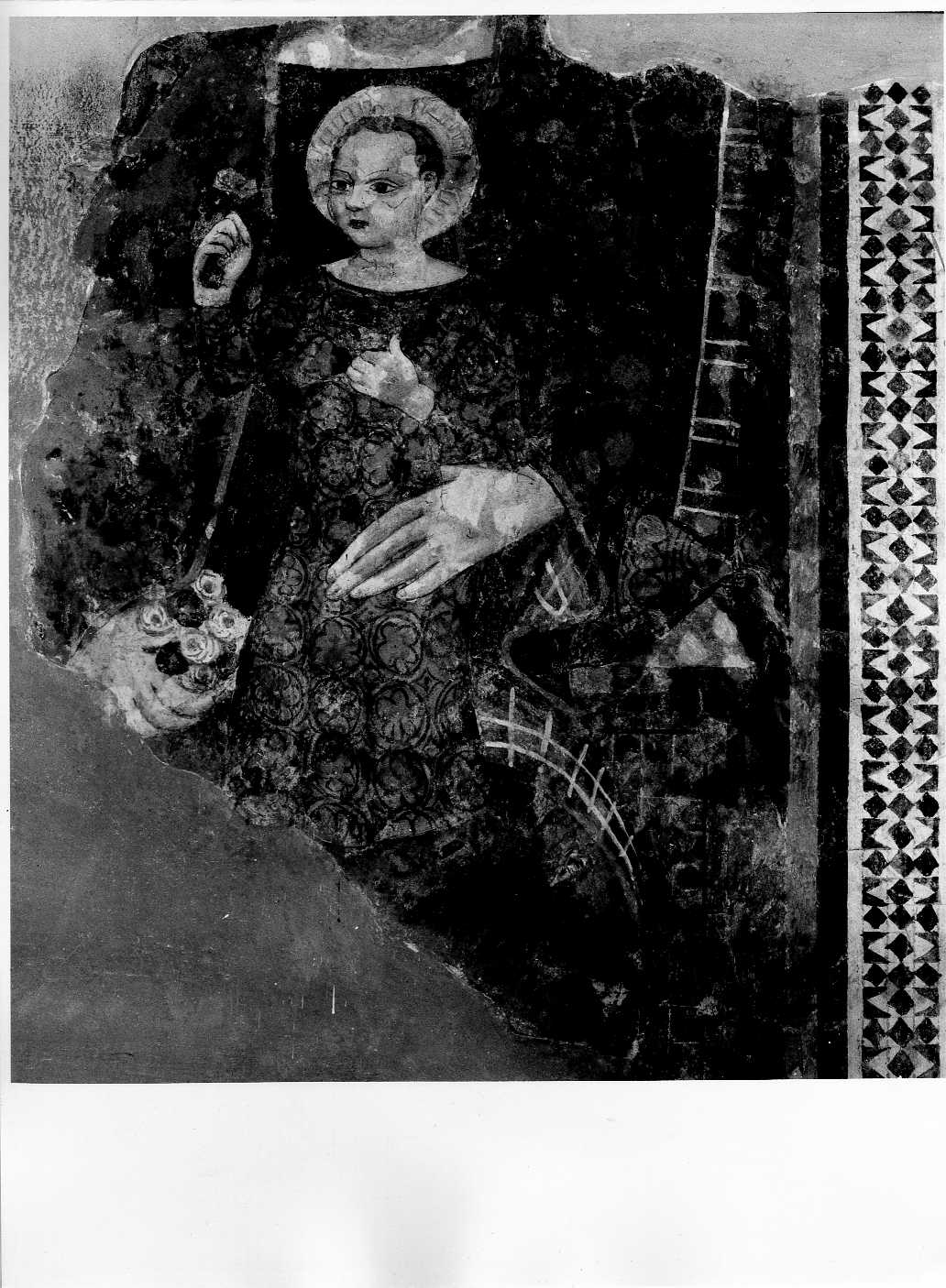 Madonna con Bambino (dipinto, frammento) - ambito umbro (prima metà sec. XIV)