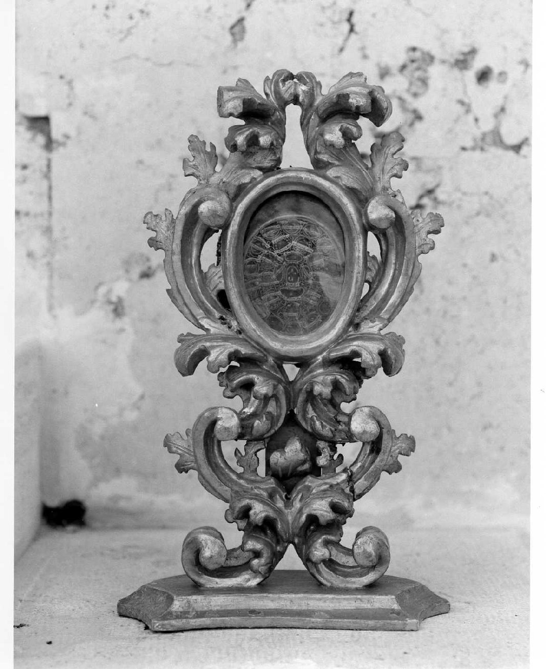 reliquiario - a ostensorio, serie - bottega umbra (sec. XVIII)