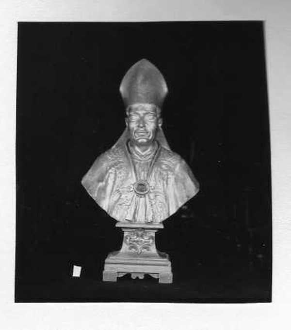S. Carlo Borromeo (reliquiario - a busto, opera isolata) - manifattura Italia centrale (fine/inizio secc. XVIII/ XIX)