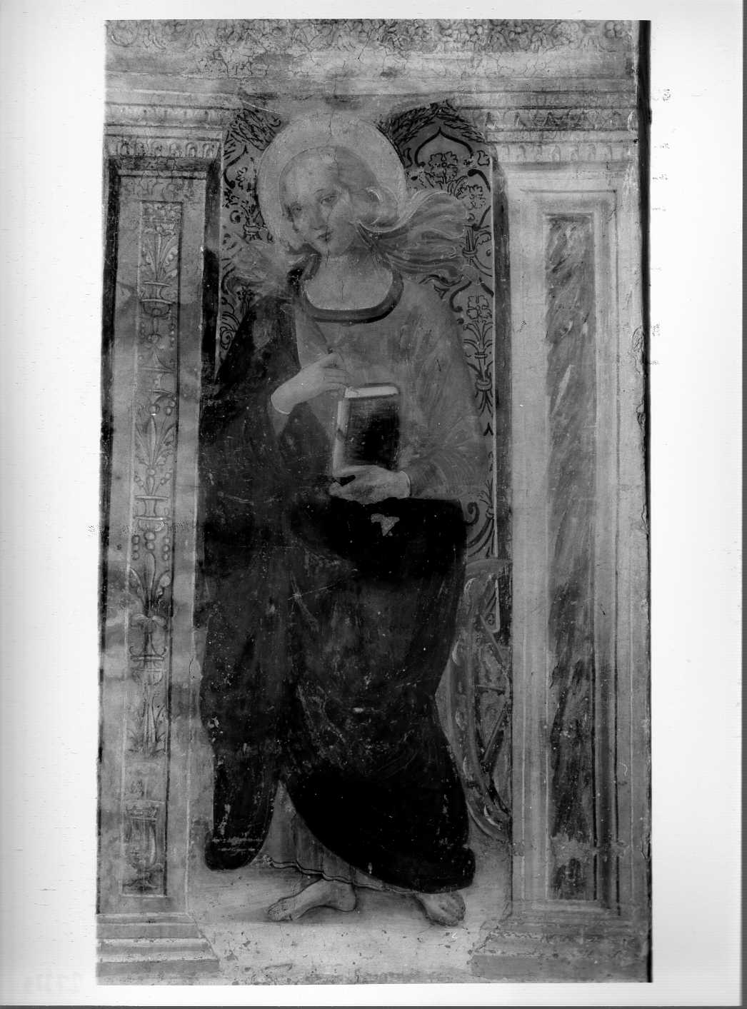 Santa Caterina d'Alessandria (dipinto, complesso decorativo) di Melanzio Francesco (e aiuti) (inizio sec. XVI)