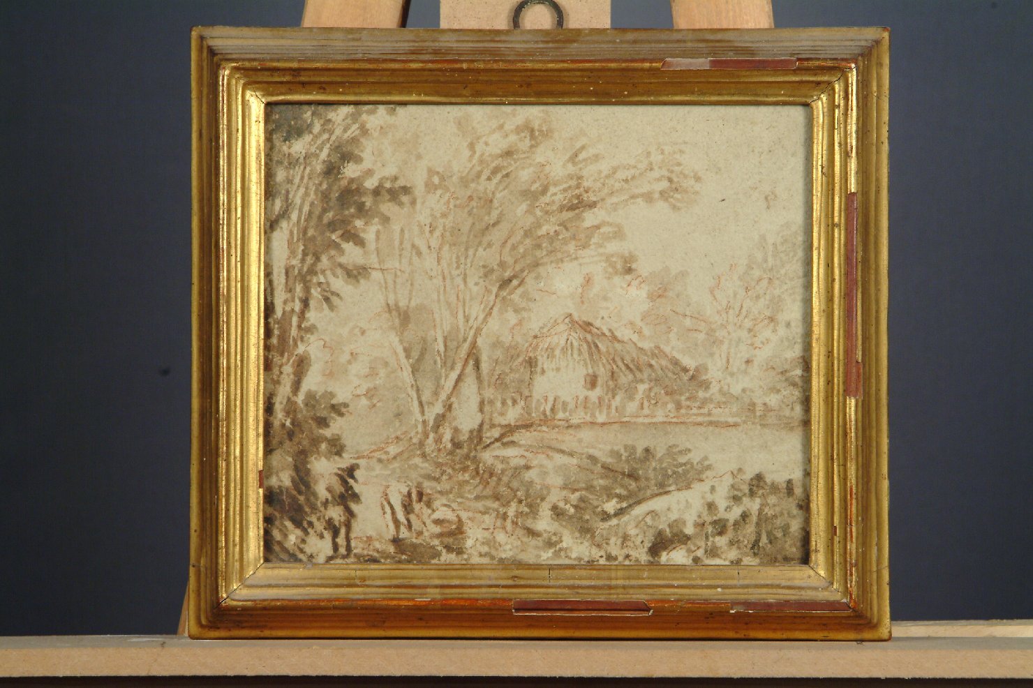 paesaggio con alberi (disegno, opera isolata) - ambito romano (prima metà sec. XVII)