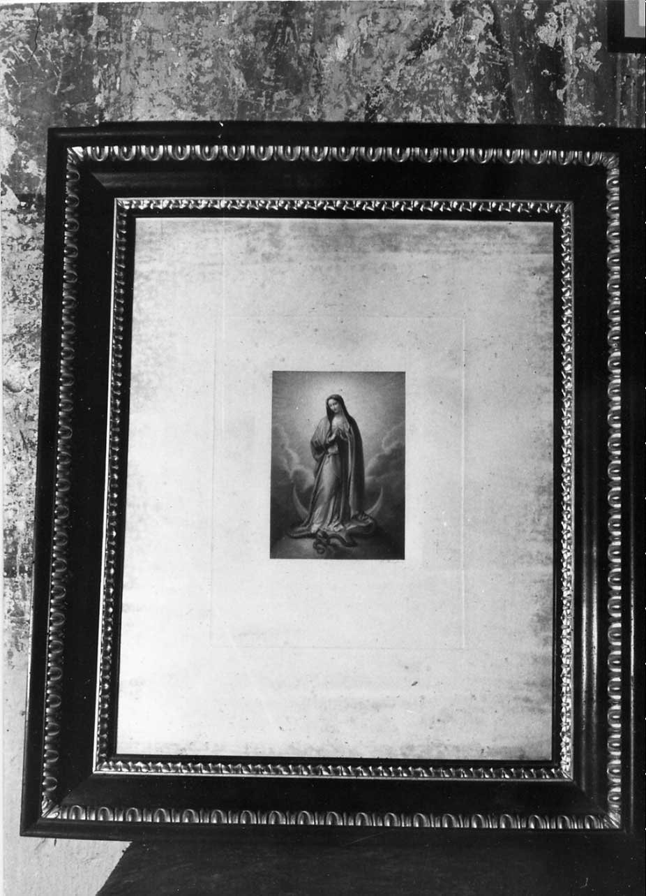 Madonna Immacolata (disegno, opera isolata) di Buonafede Giovanni (attribuito) (sec. XIX)