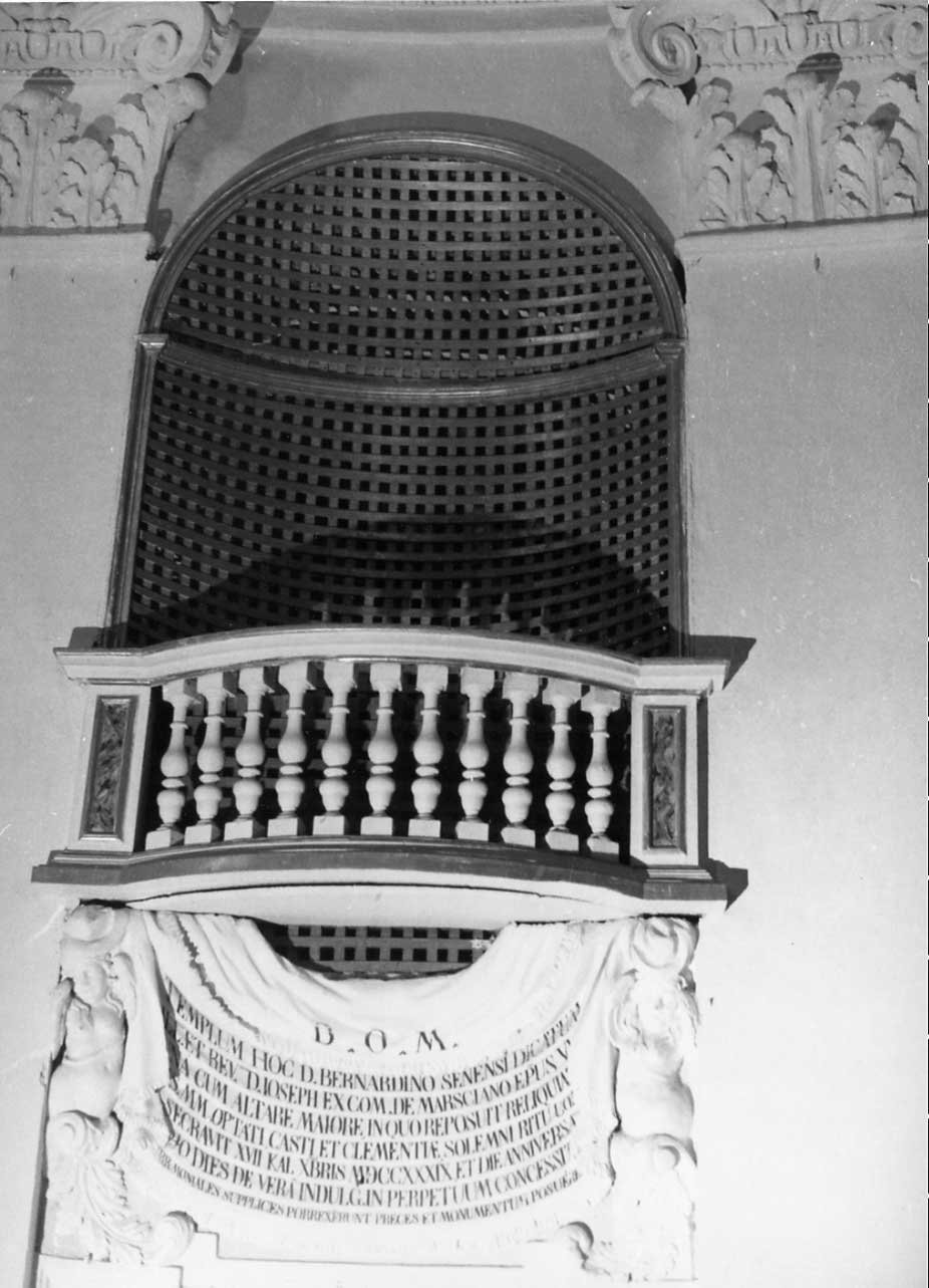 balaustrata del coro, opera isolata - bottega Italia centrale (sec. XVII)