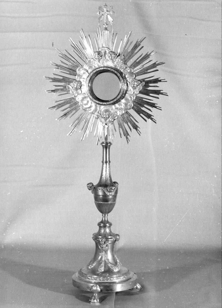 ostensorio - a raggiera, opera isolata - bottega Italia centrale (sec. XVIII)