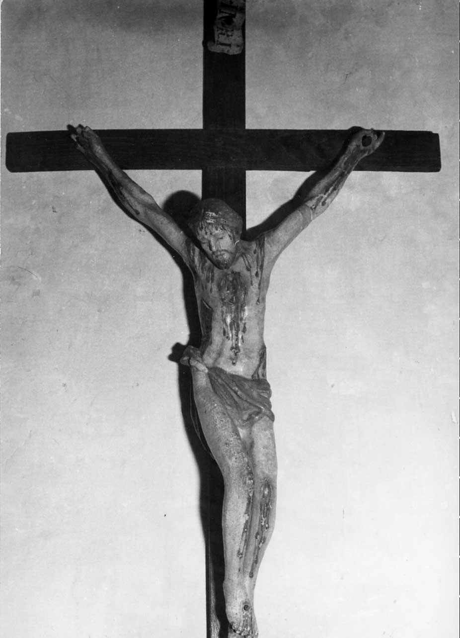 crocifisso, opera isolata - bottega Italia centrale (sec. XVI)