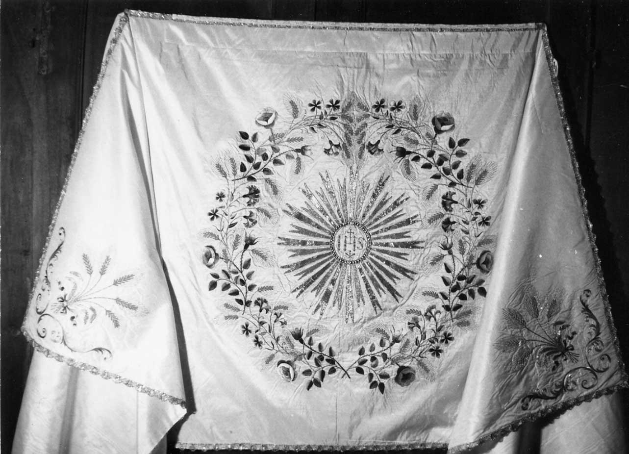 velo omerale, opera isolata - manifattura Italia centrale (sec. XIX)