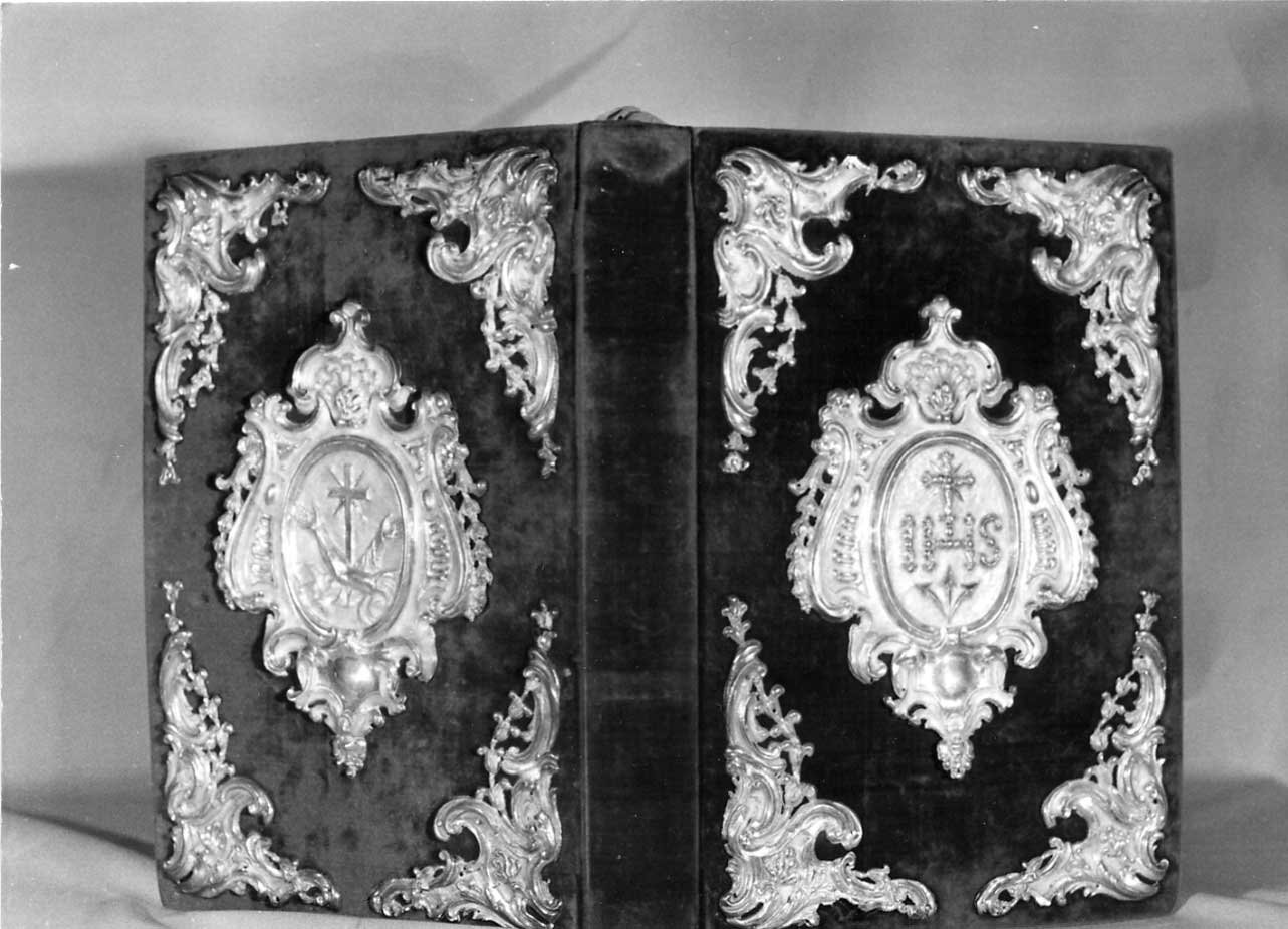 coperta di libro liturgico, opera isolata - bottega Italia centrale (sec. XVIII)