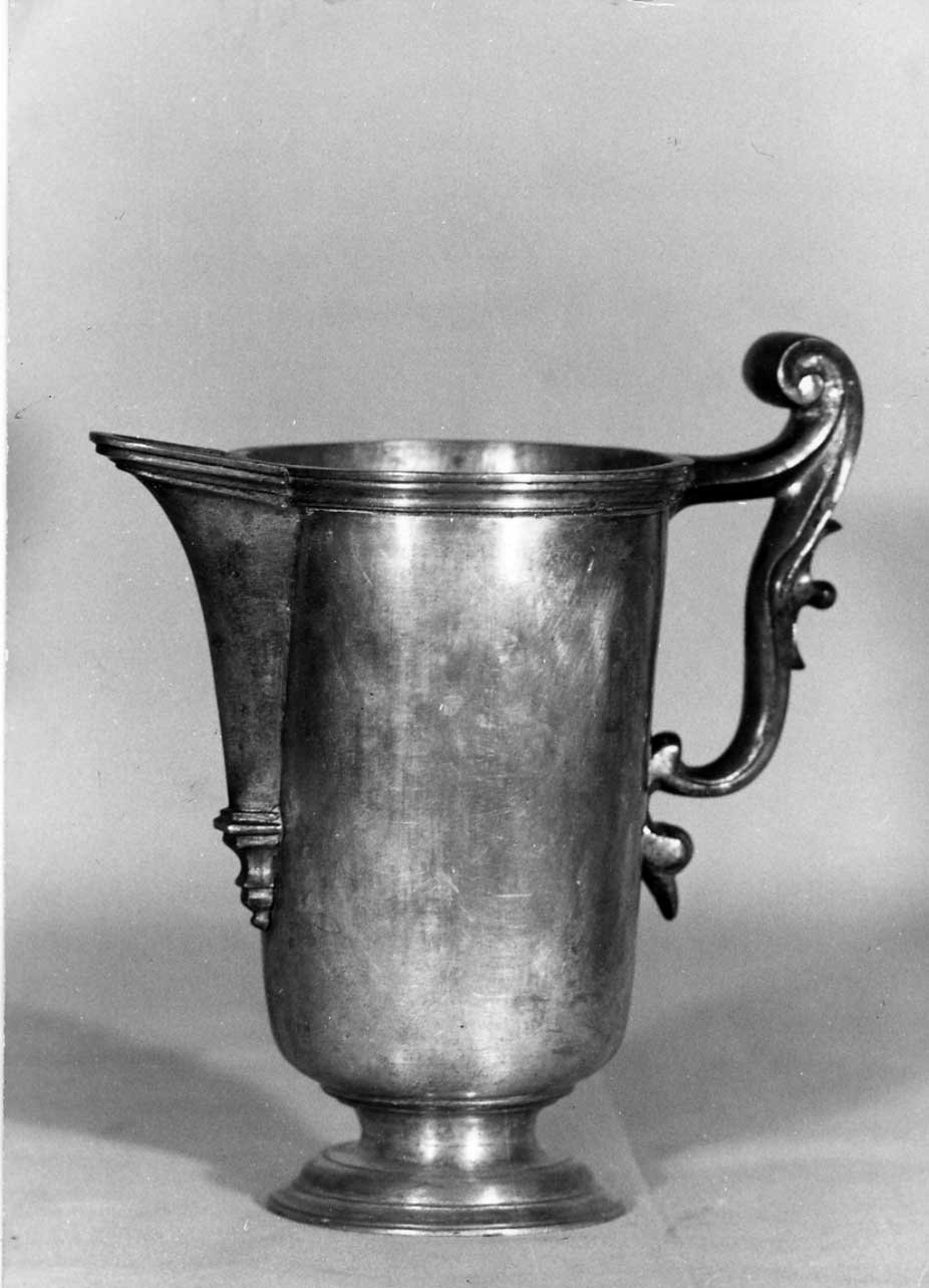 brocca per abluzioni, opera isolata - bottega Italia centrale (sec. XVIII)