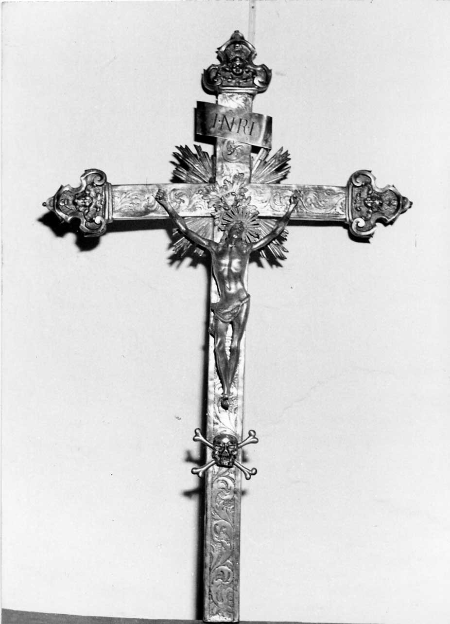 croce processionale, opera isolata - bottega Italia centrale (sec. XVIII)