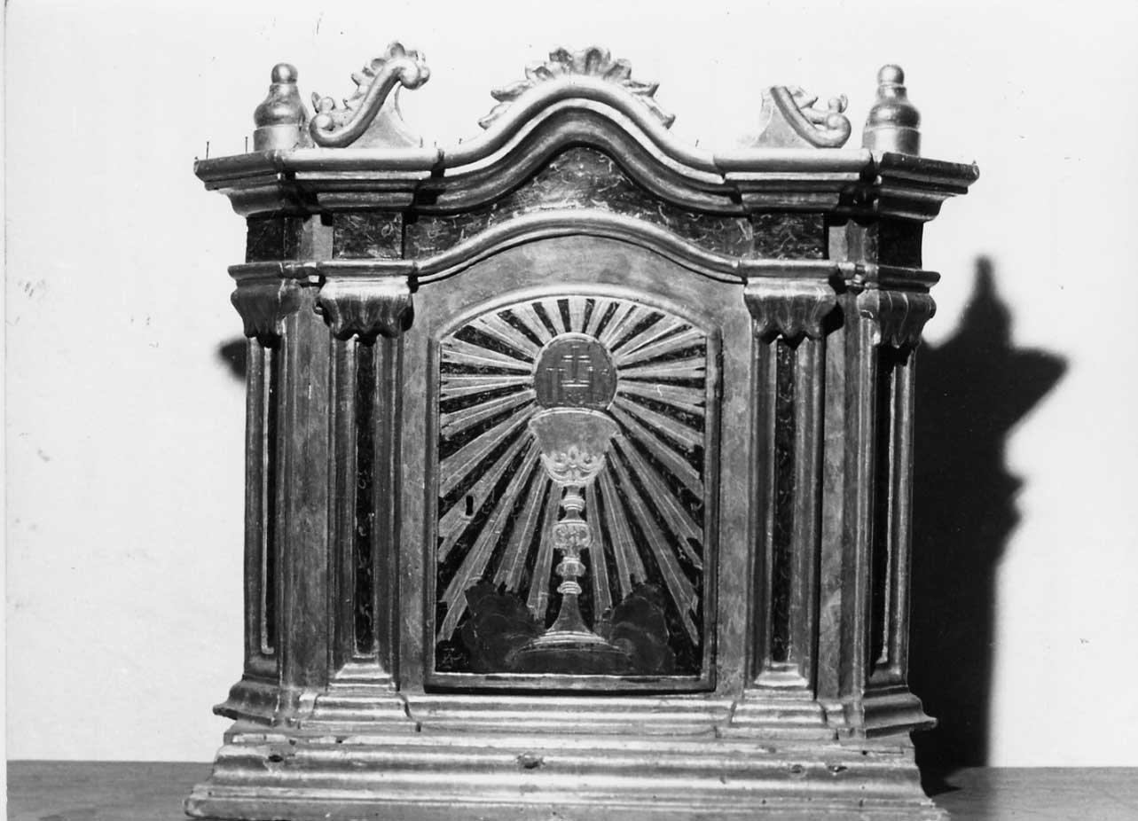 tabernacolo - a frontale architettonico, opera isolata - bottega Italia centrale (sec. XVIII)