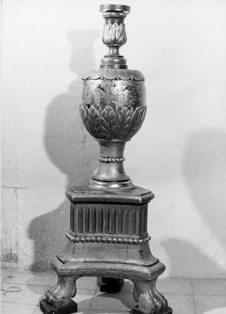 base per il cero pasquale, opera isolata - bottega Italia centrale (sec. XIX)