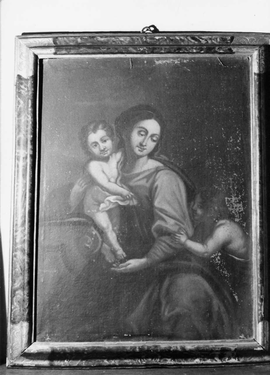 Madonna con Bambino e San Giovannino (dipinto, opera isolata) - ambito Italia centrale (sec. XVII)