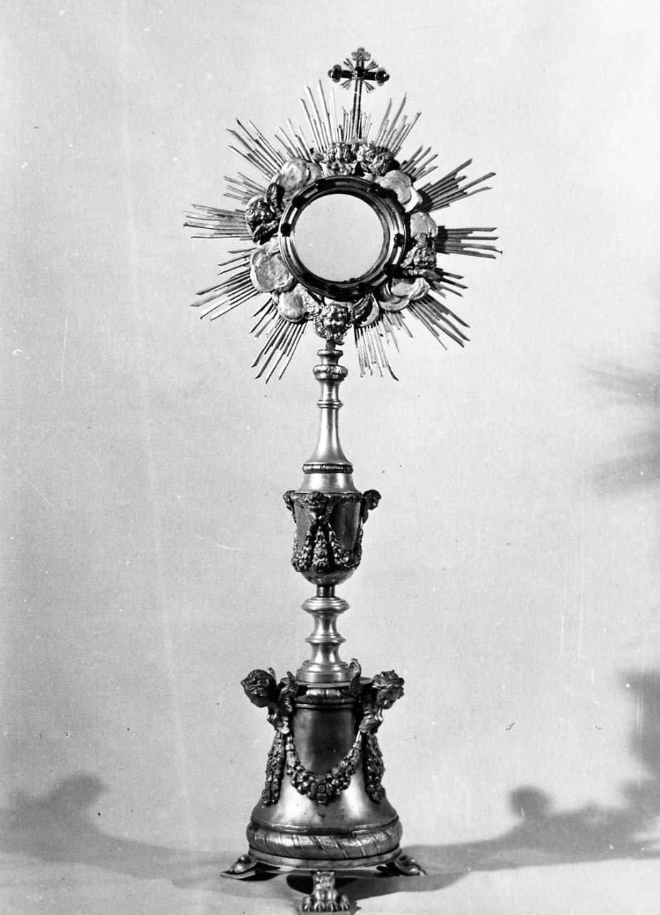 ostensorio - a raggiera, opera isolata - bottega Italia centrale (inizio sec. XIX)