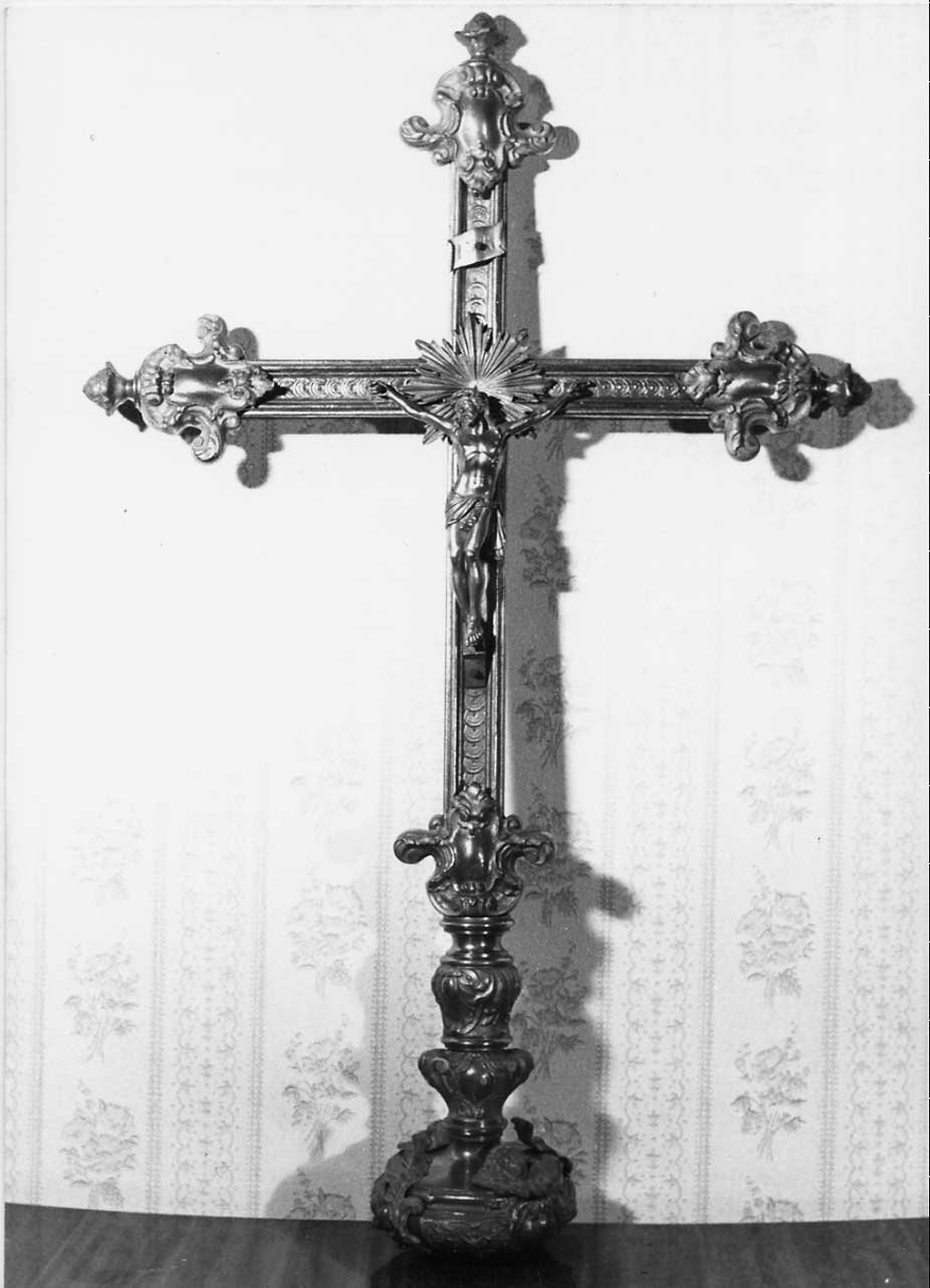 croce processionale, opera isolata - bottega Italia centrale (sec. XVIII)