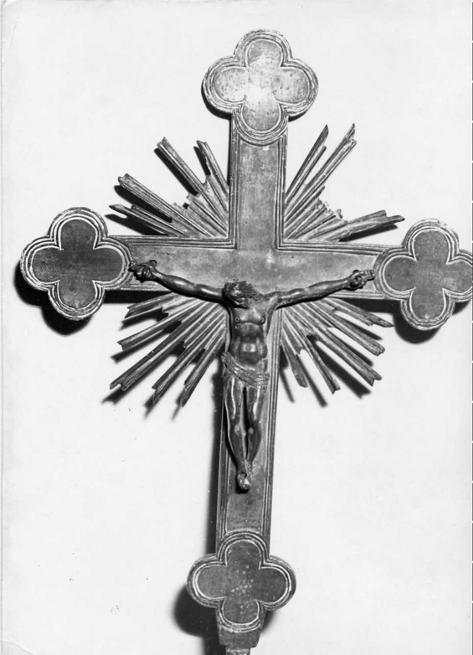 croce processionale, opera isolata - bottega Italia centrale (sec. XVII)