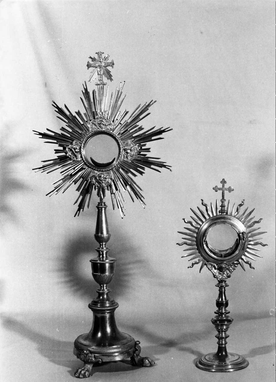 ostensorio - a raggiera, opera isolata - bottega Italia centrale (sec. XIX)