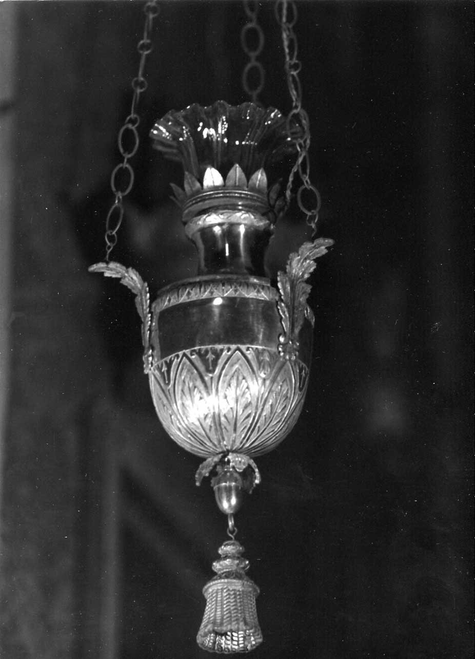 lampada, opera isolata - bottega Italia centrale (sec. XIX)