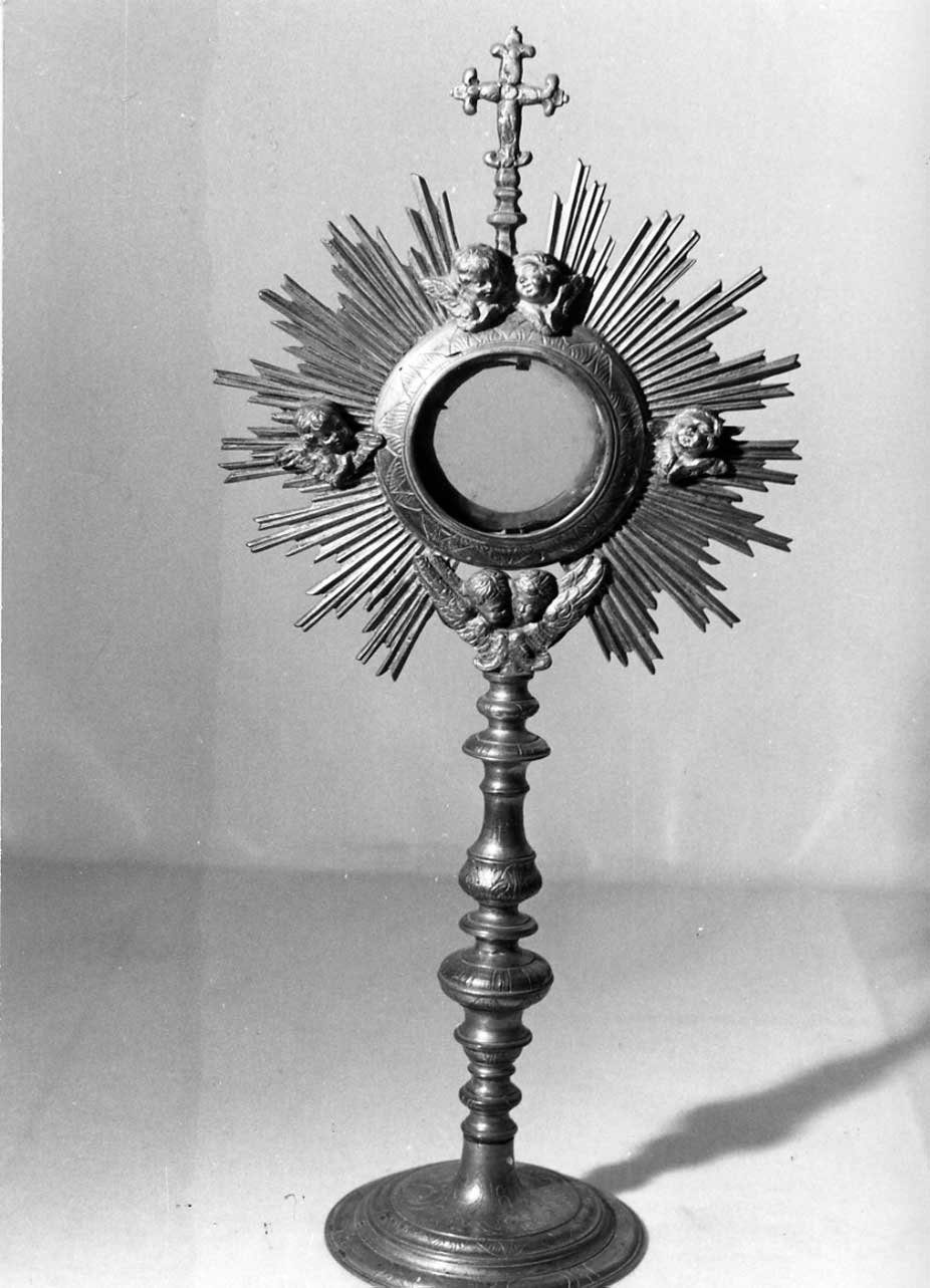 ostensorio - a raggiera, opera isolata - bottega Italia centrale (sec. XVII)