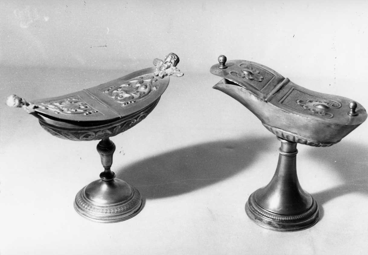 navicella portaincenso - a doppia valva, opera isolata - bottega Italia centrale (sec. XVII)