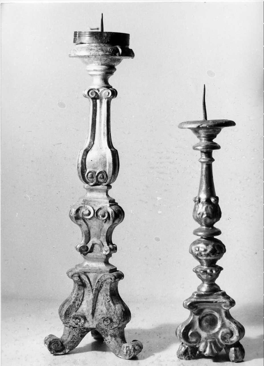 candeliere, opera isolata - bottega Italia centrale (sec. XVIII)