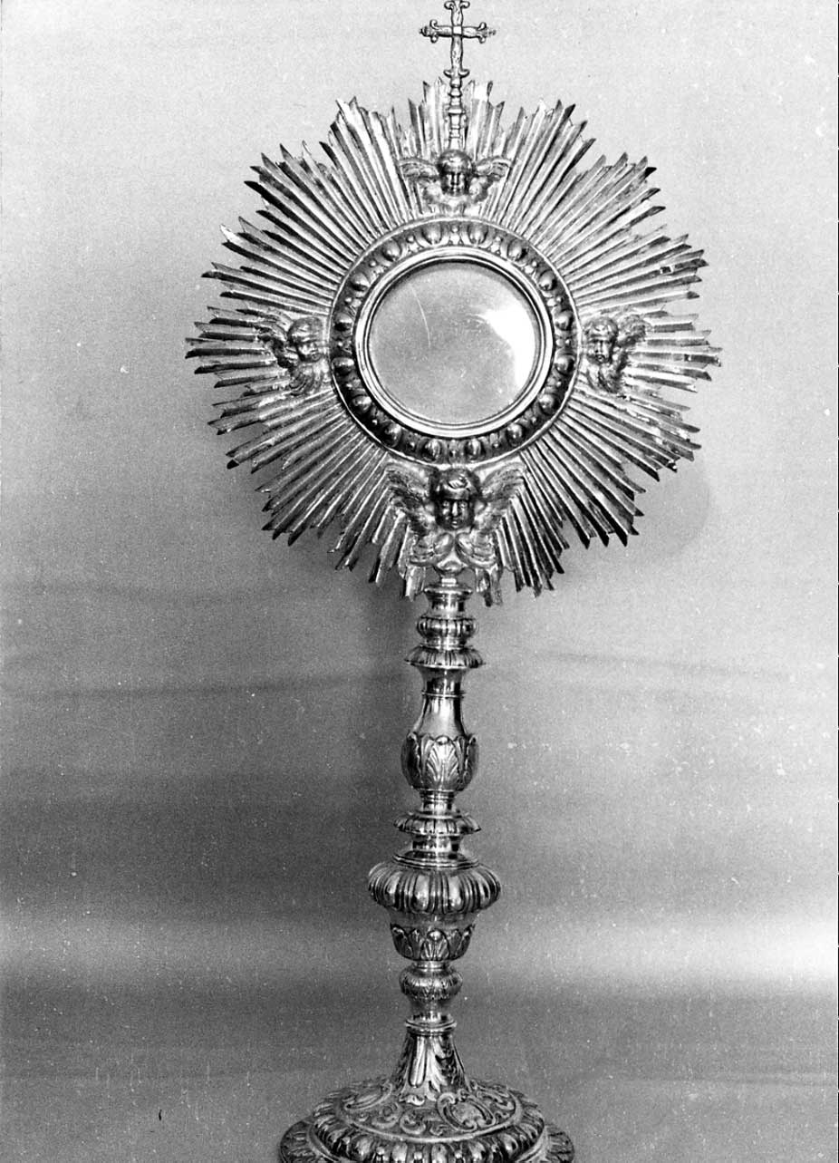 ostensorio - a raggiera, opera isolata - bottega Italia centrale (sec. XVII)
