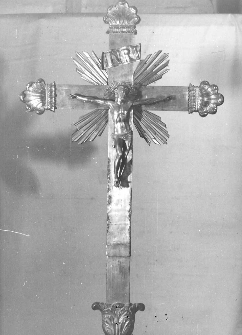 croce processionale, opera isolata - bottega Italia centrale (sec. XVIII)