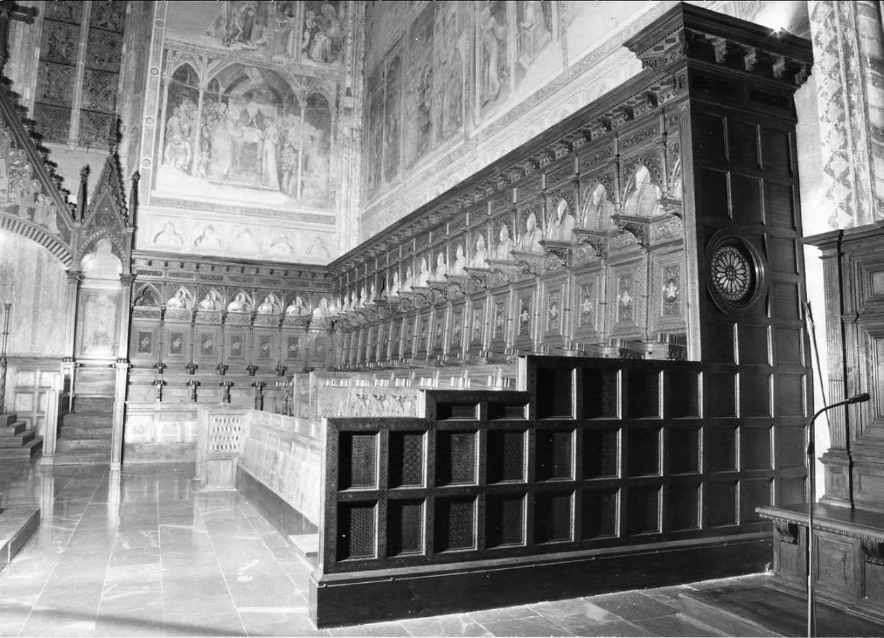 stalli del coro, opera isolata di Ammannati Giovanni (e aiuti) (sec. XIV)