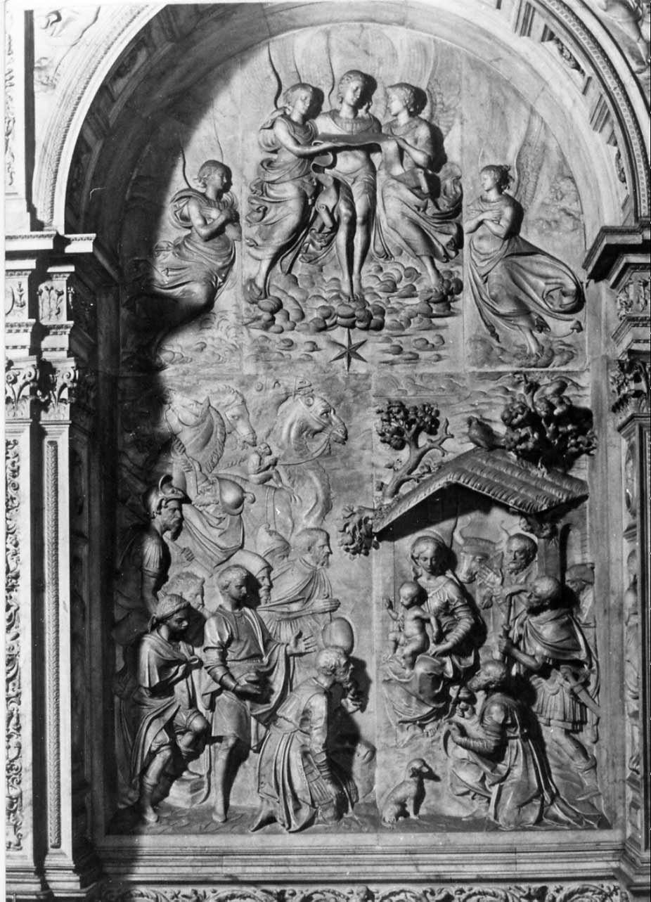 festeggiamento dell'Epifania (edicola, opera isolata) di Sinibaldi Raffaello detto Raffaello da Montelupo (attribuito) (sec. XVI)