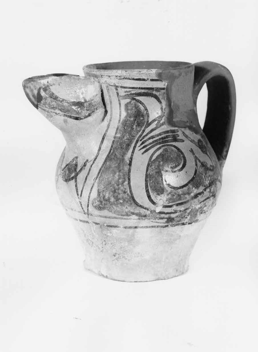 boccale, opera isolata - bottega orvietana (sec. XIII)