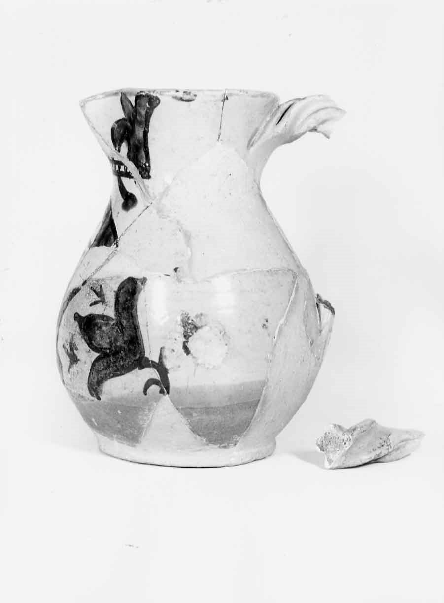 boccale, opera isolata - bottega orvietana (fine/inizio secc. XIV/ XV)