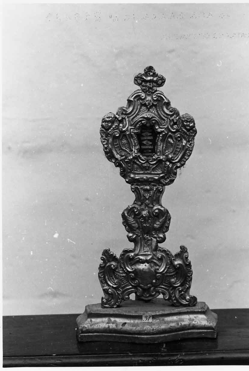 reliquiario-ostensorio, opera isolata - bottega umbra (sec. XVIII)
