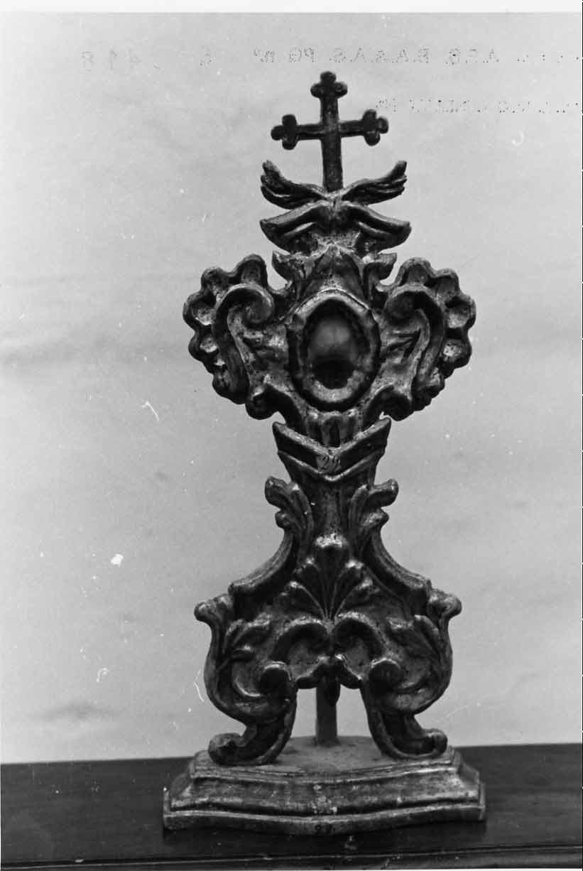 reliquiario-ostensorio, opera isolata - bottega umbra (sec. XVIII)