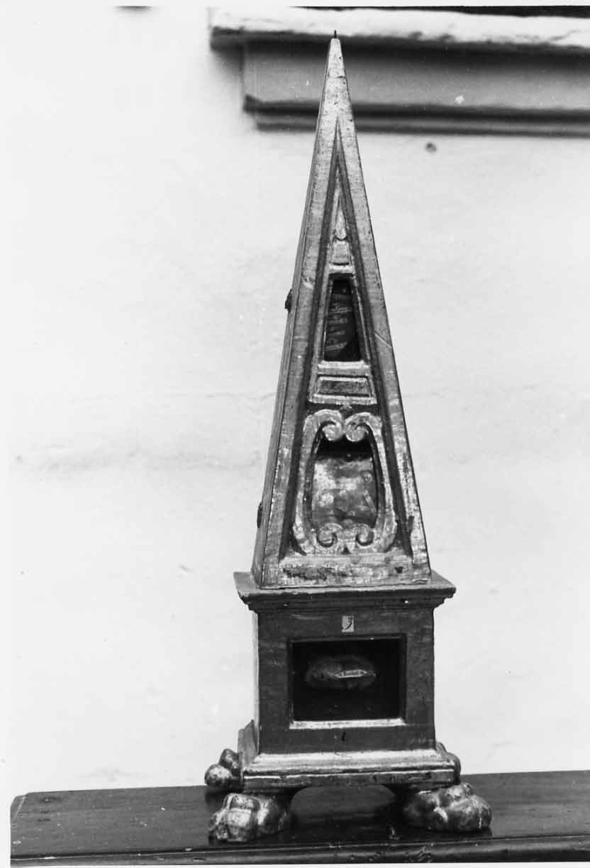 reliquiario, serie - bottega umbra (sec. XVIII)