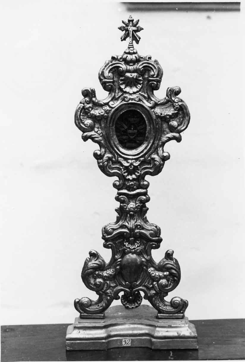 reliquiario-ostensorio, serie - bottega umbra (sec. XVIII)