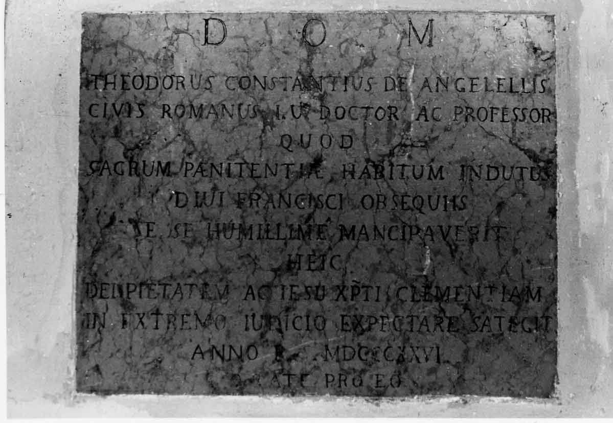 lapide commemorativa, opera isolata - bottega umbra (sec. XIX)