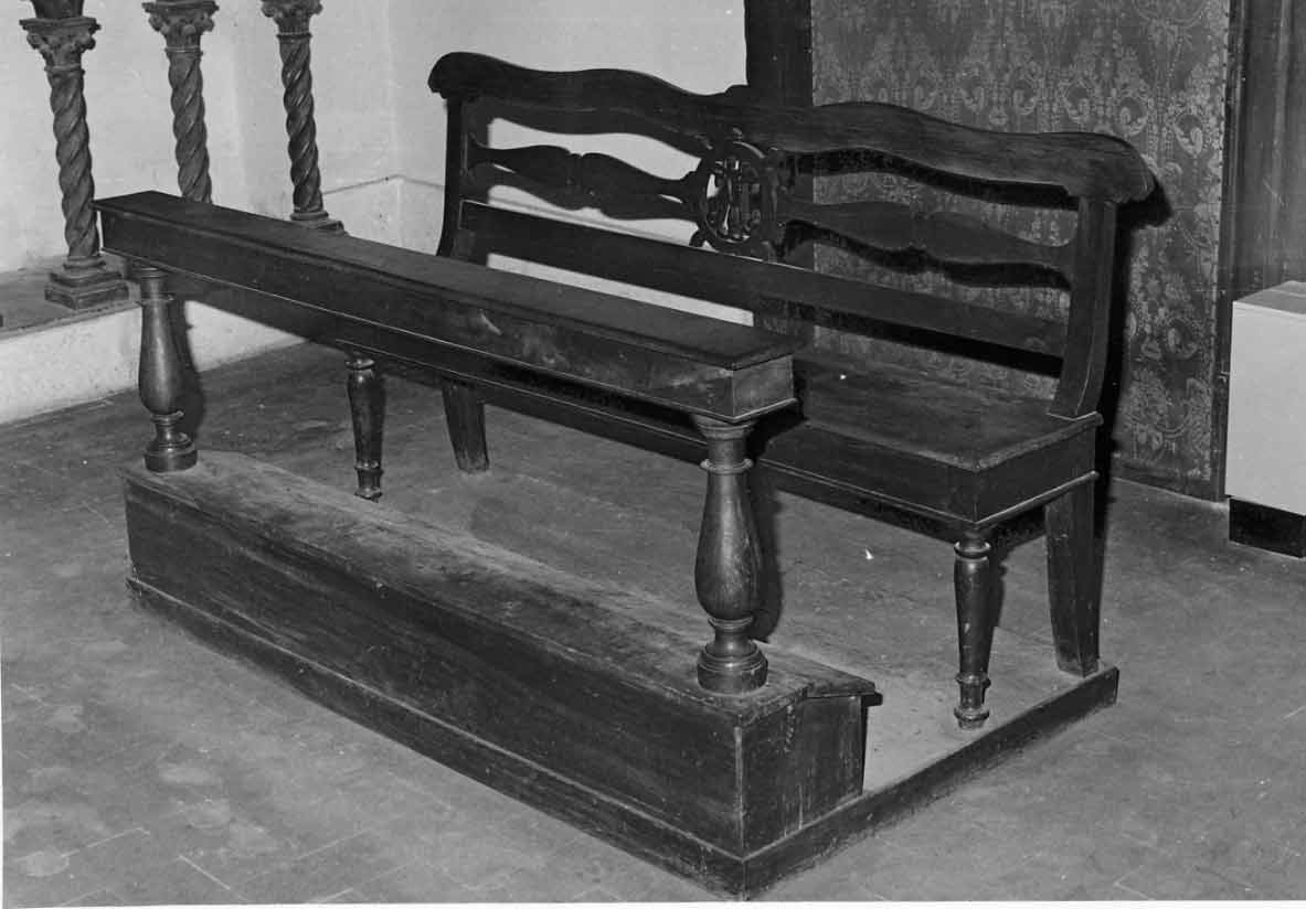 panca con inginocchiatoio, opera isolata - bottega umbra (fine sec. XX)