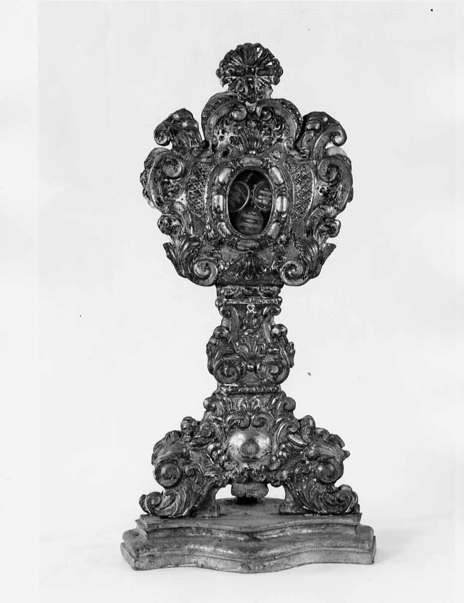 reliquiario - a ostensorio, serie - bottega umbra (sec. XVIII)