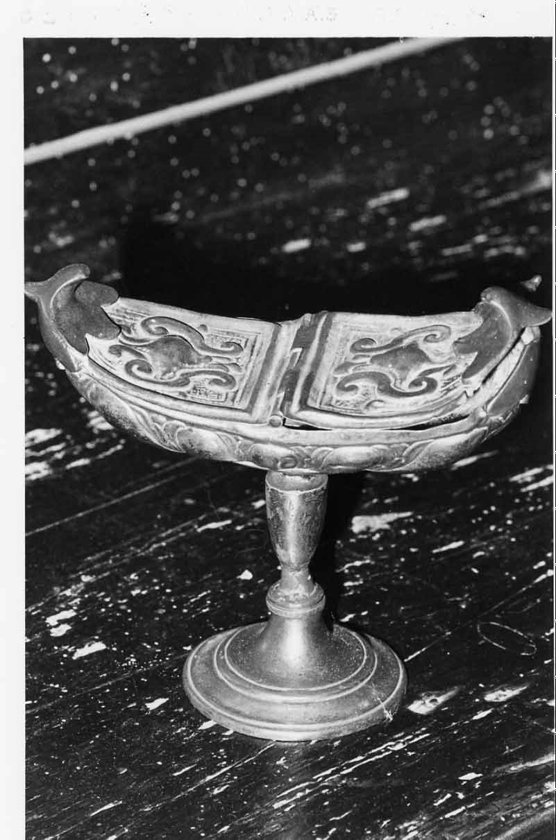 navicella portaincenso - a doppia valva, opera isolata - bottega umbra (sec. XVIII)