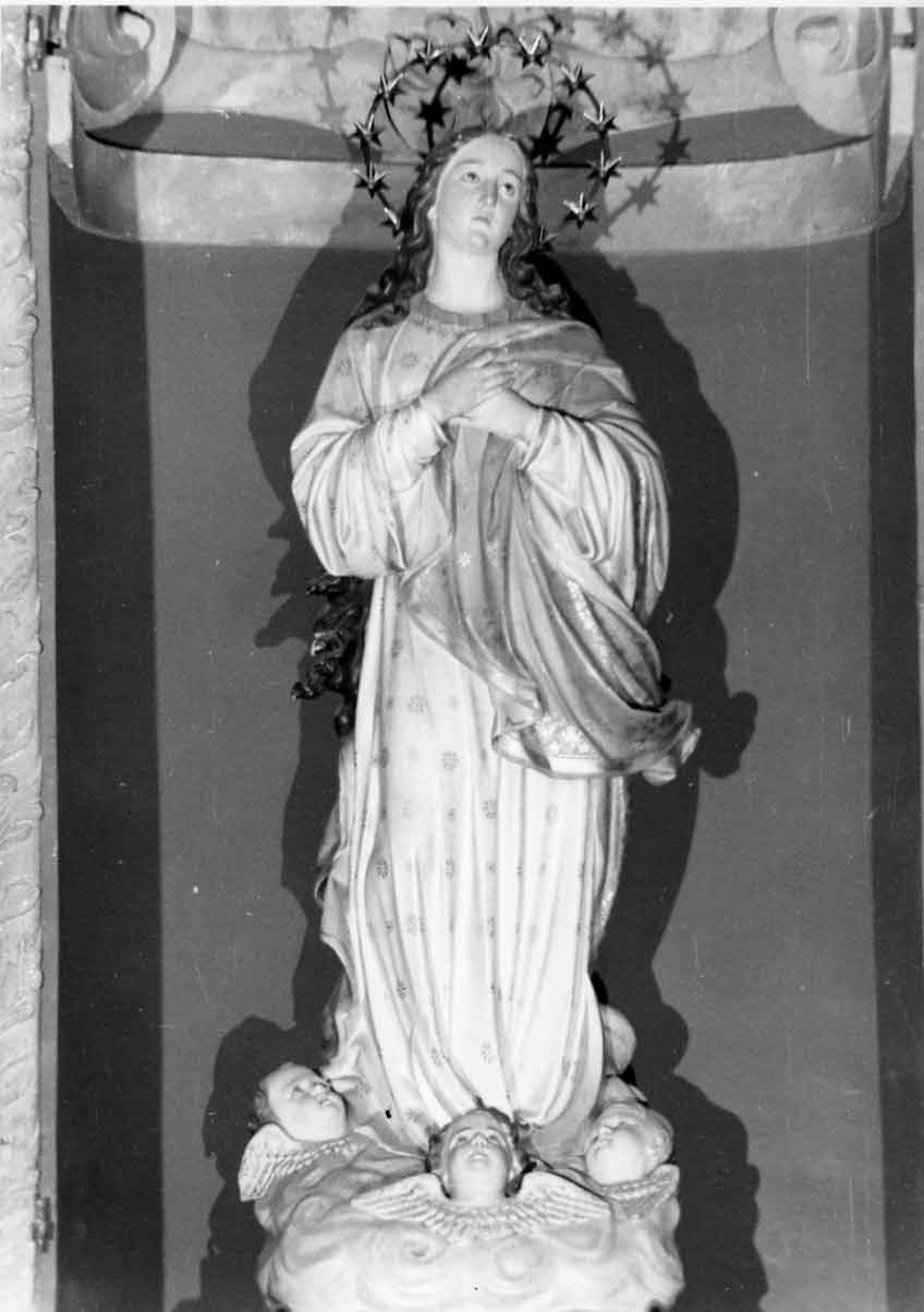 Immacolata Concezione (scultura, elemento d'insieme) - bottega italiana (sec. XIX)