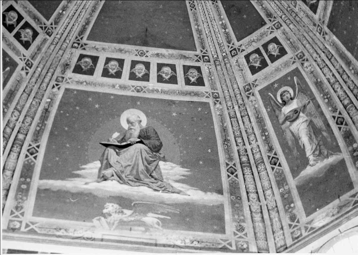 evangelisti (decorazione pittorica, opera isolata) di Venanzi Alessandro (attribuito), Bergamini Francesco (attribuito) (sec. XIX)
