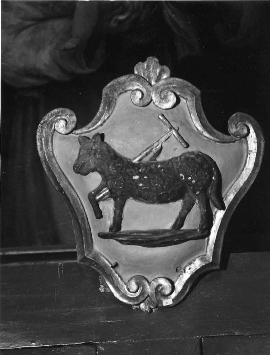 Agnus Dei (emblema di confraternita, pendant) - ambito umbro (fine/inizio secc. XVII/ XVIII)