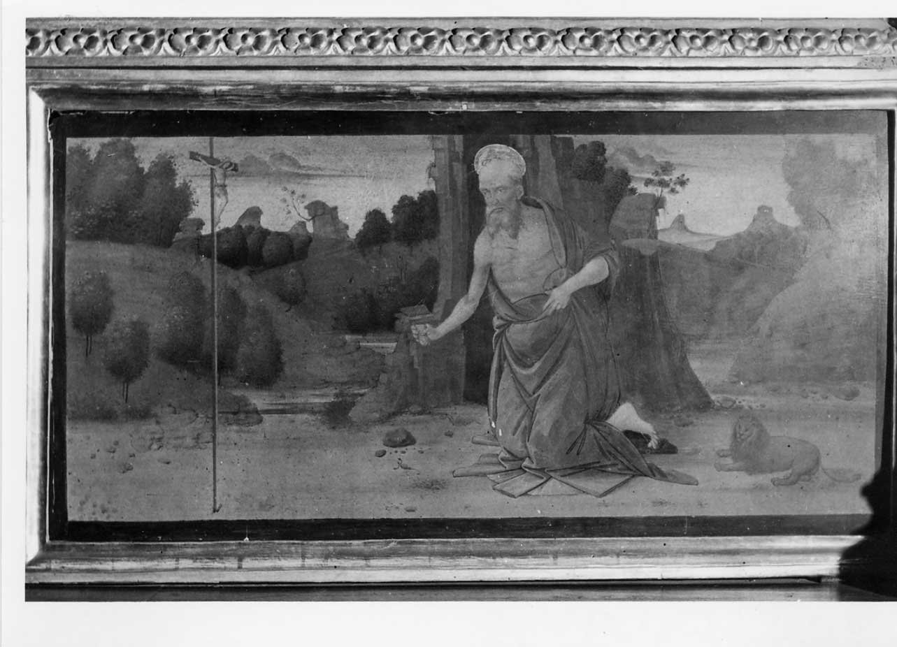 San Girolamo nel deserto (scomparto di predella, elemento d'insieme) di Bigordi Domenico detto Ghirlandaio (attribuito) (sec. XV)