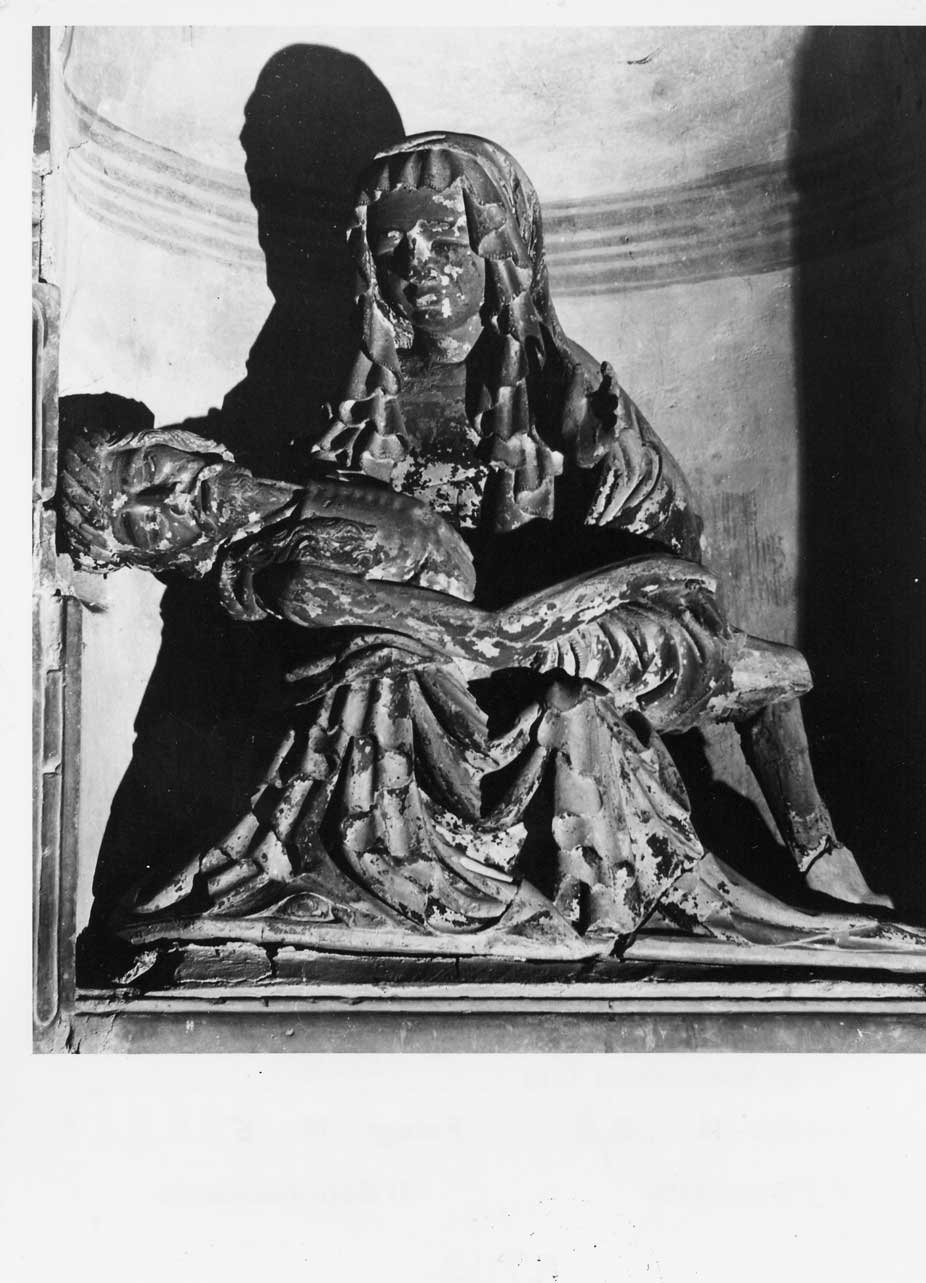 Pietà (scultura, opera isolata) - bottega tedesca (fine sec. XV)